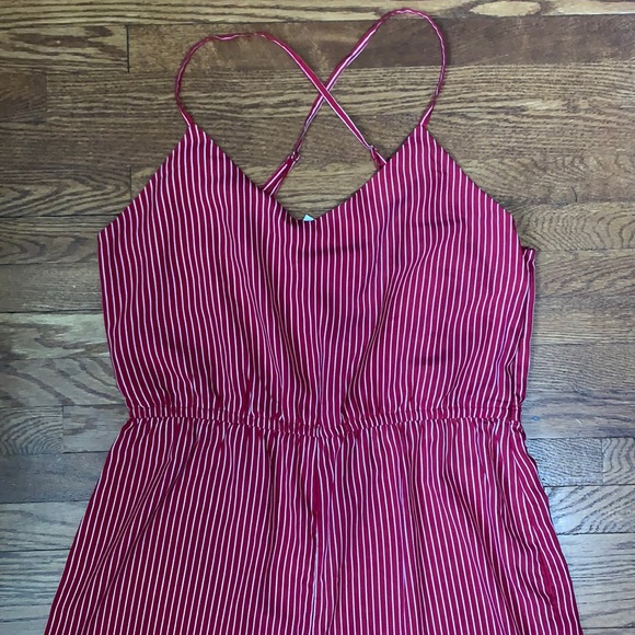 NWT Hilary Macmillan Red pin stripe romper - Picture 4 of 7